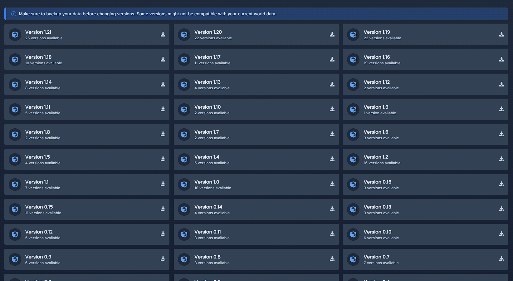 Version Selector